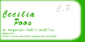 cecilia poos business card